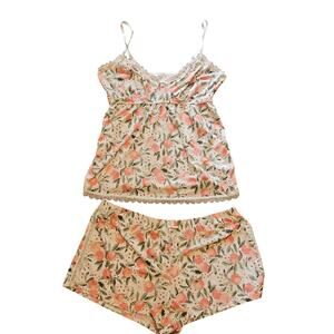 Marilyn monroe intimates cami shorts silky pajama set cutesy peach xl coquette